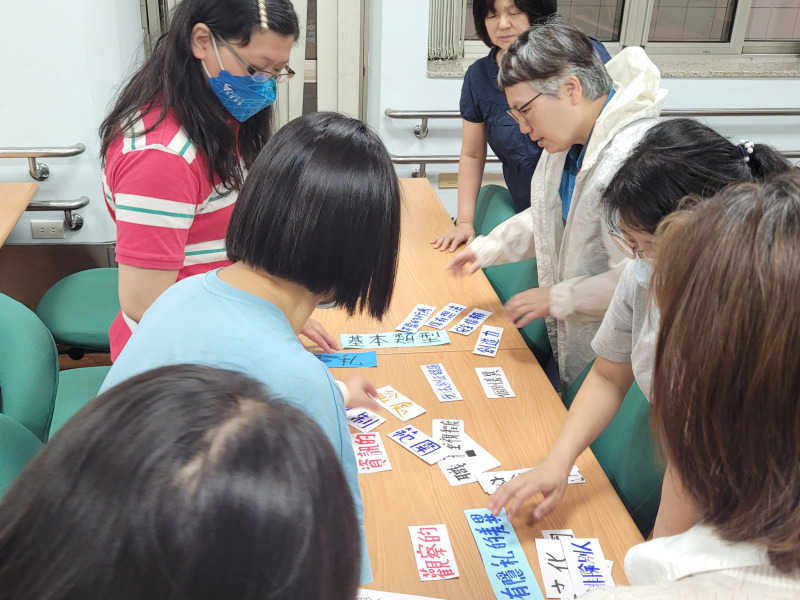 學員將上午課程所學到概念以圖例排出
